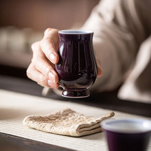 复古手绘双线大茶杯创意单杯陶瓷主人杯家用功夫茶具聚香杯品茗杯