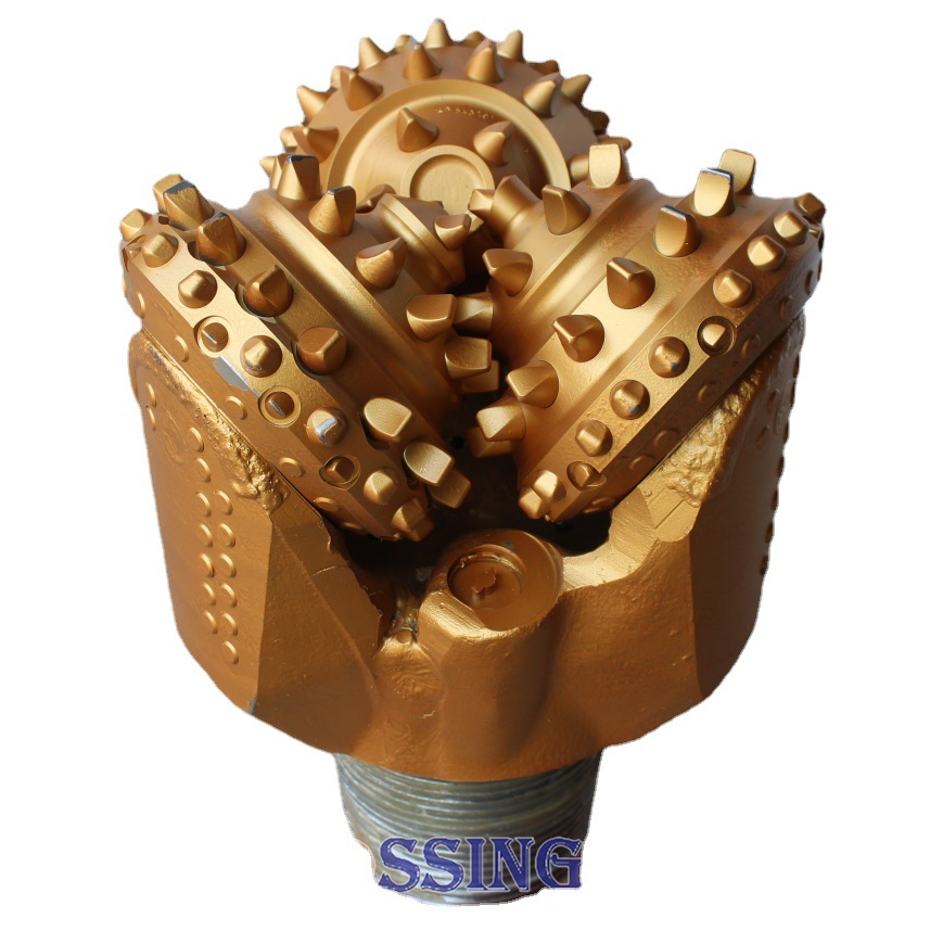 1214带保径合金镶齿牙轮钻地热井镶齿三牙轮钻头