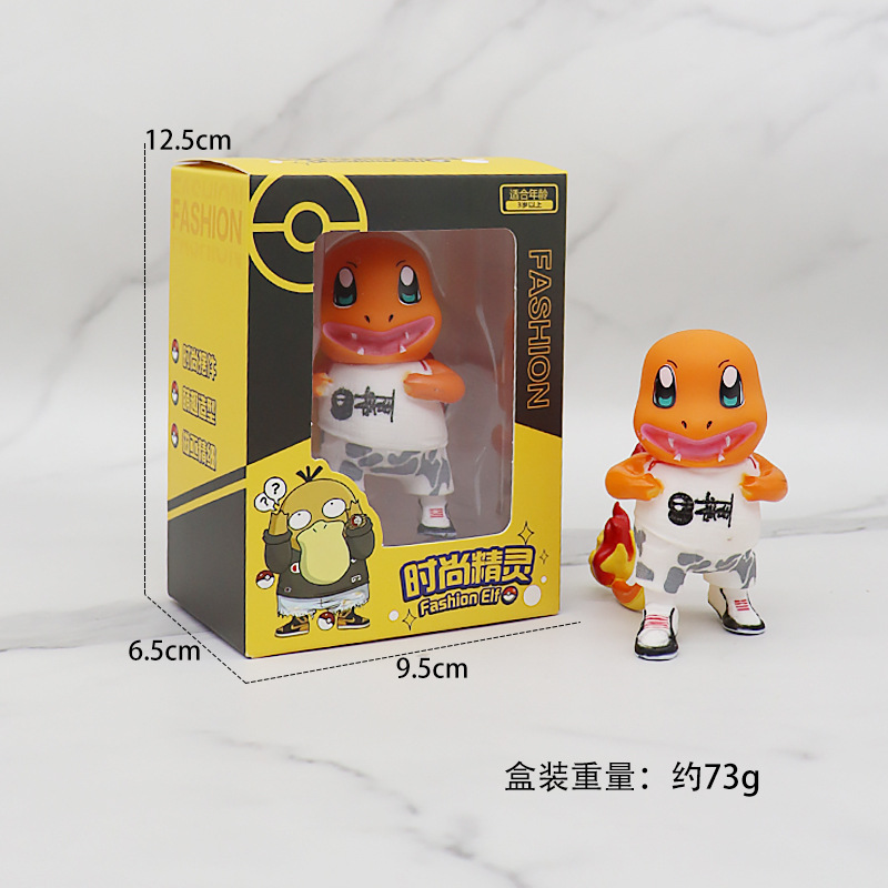 5 Generation 6 Pet Elf Anime Garage Kits Trendy Clothes Pikachu Psyduck Charmander Pokémon Fashion Play