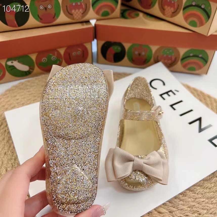 梅丽莎童鞋女童凉鞋mini melissa迷你蝴蝶结鱼嘴软底单鞋香香鞋女