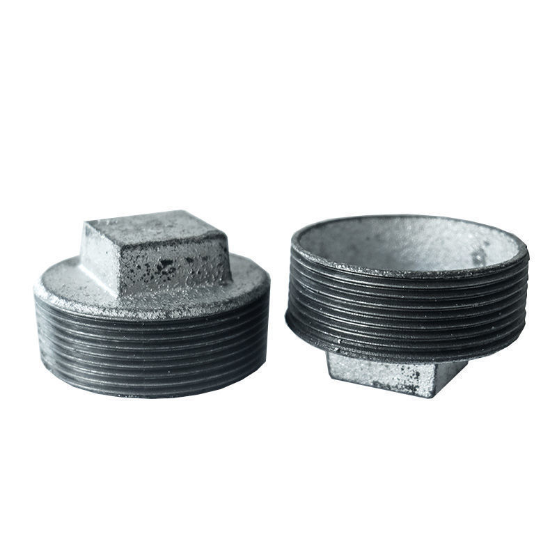 镀锌玛钢铸铁管件外丝堵帽堵门管堵4分6分1寸dn15 20 25 32 40 50