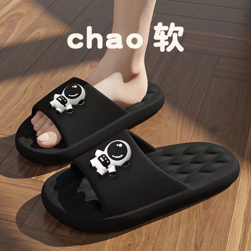 Couple Slippers Female Summer Outdoor Wear Indoor Home Bathroom Bath Cute Cartoon Household Sandals in Stock Wholesale Generation Hair