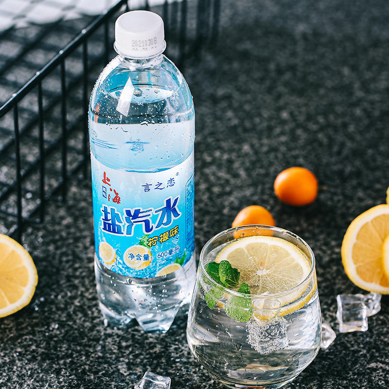 言之恋盐汽水上海风味柠檬味气泡水夏季运动解暑0脂饮料整箱24瓶
