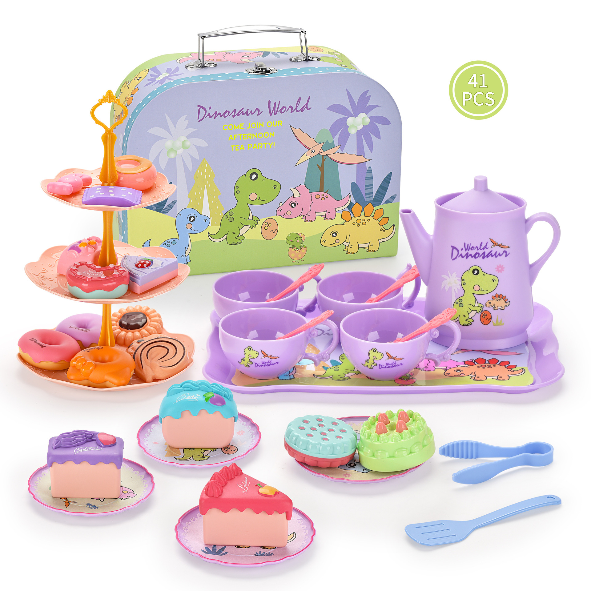 Cross-Border Girls Playing House Simulation Food Dessert Cake Coffee Tea Break Afternoon Tea Children Toy Gift Set