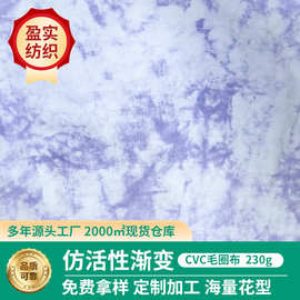 仿札染印花CVC毛圈布 全棉卫衣针织毛圈布 卫衣面料服装用布
