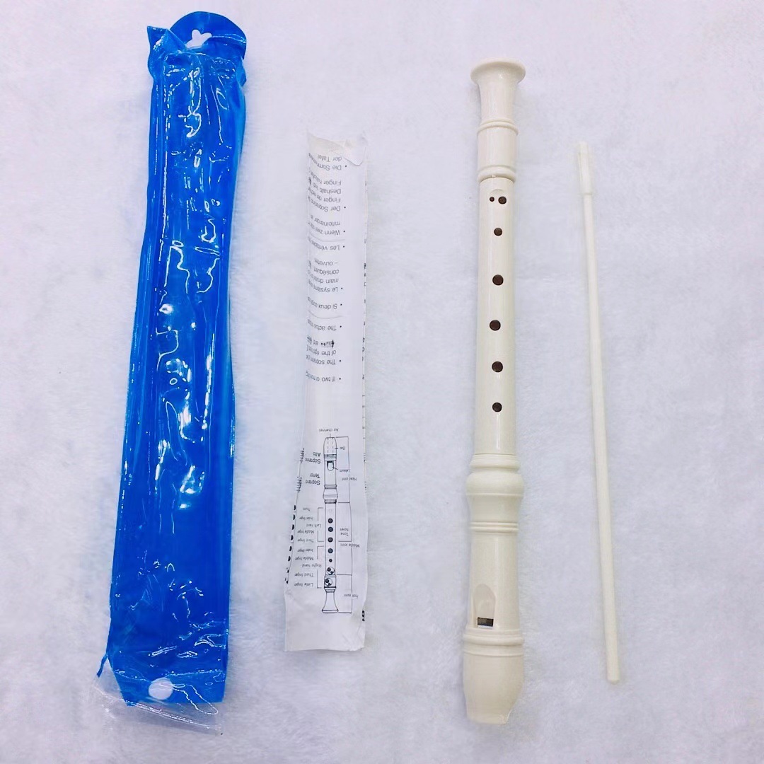 Factory Wholesale 8-Hole German Ivory White Clarionet Children's Practice Introduction Flute Primary and Secondary School Students' Music Teaching Aids