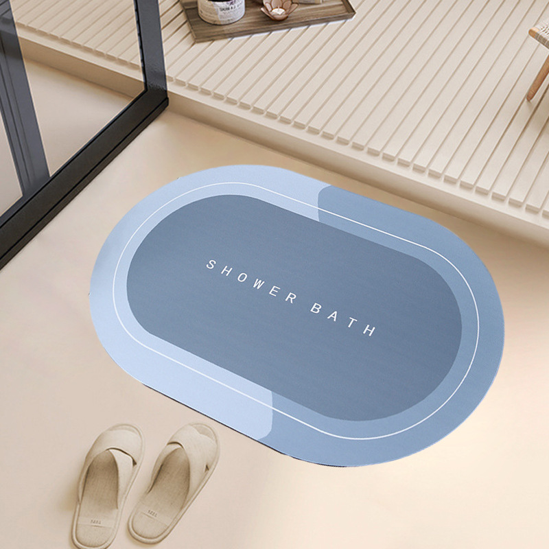 Simple Diatom Mud Floor Mat Bathroom Non-Slip Absorbent Mat Toilet Soft Mat Bathroom Door Carpet Bathroom Floor Mat