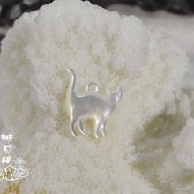 白碟贝萌猫猫14*16mm猫咪diy材料饰品配件发簪发饰手链吊坠