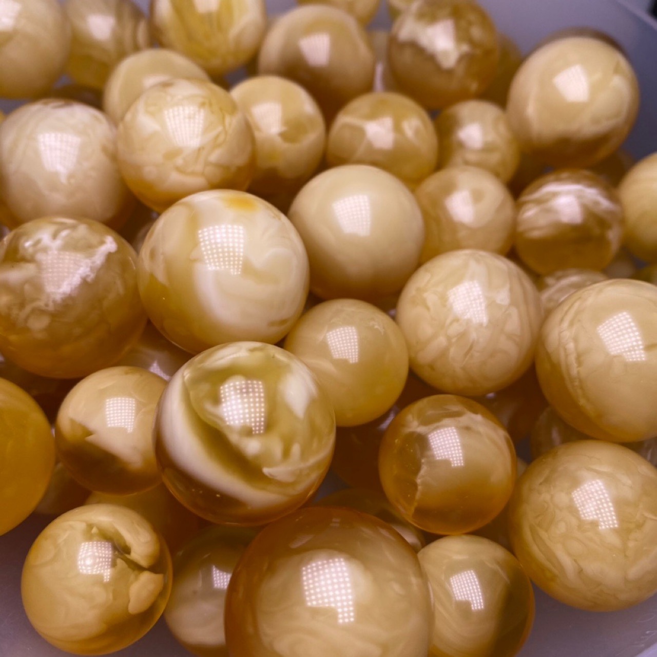 工厂直营 原矿蜜蜡 俄料白花蜡 俄罗斯蜜蜡圆珠 蜡质浓郁纹理清晰