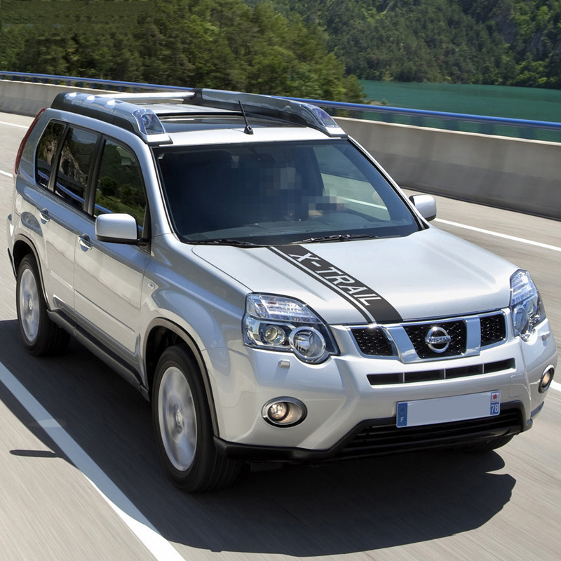 适用于日产逍客nissan x-trail t31 t30引擎盖贴纸车头车贴