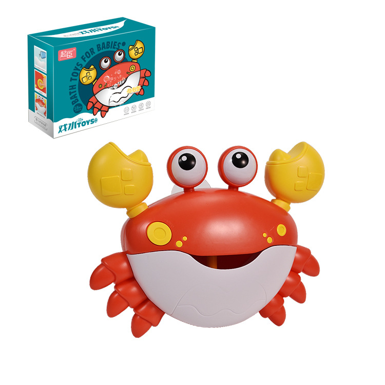 Internet Celebrity Water Crab Bubble Machine Toys Children's Bathroom Bath Electric Music Crab Bubble Machine Wholesale