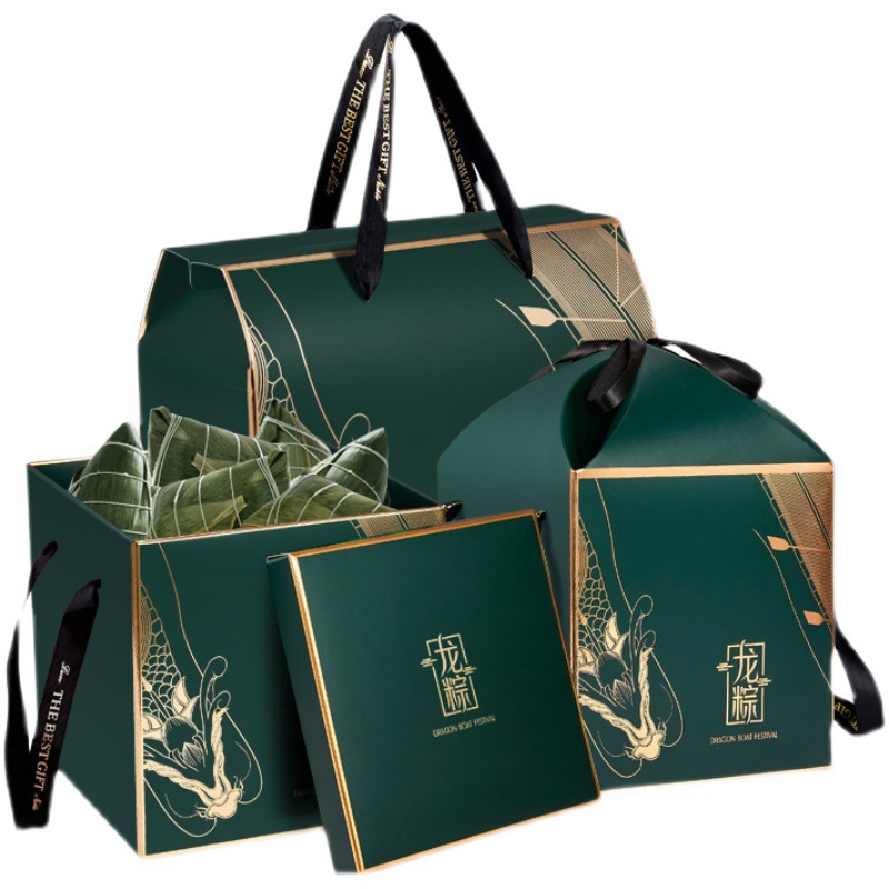 龙粽端午粽子包装盒子特产手提超大礼盒酒店通用包装手提干货定制
