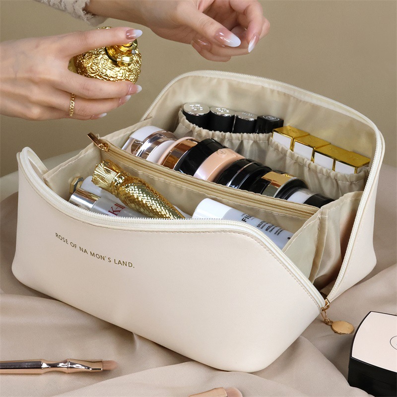 Cosmetic Bag Women's Large Capacity Portable Ins High Sense Internet Celebrity 2023 New Travel Cosmetics Wash Bag