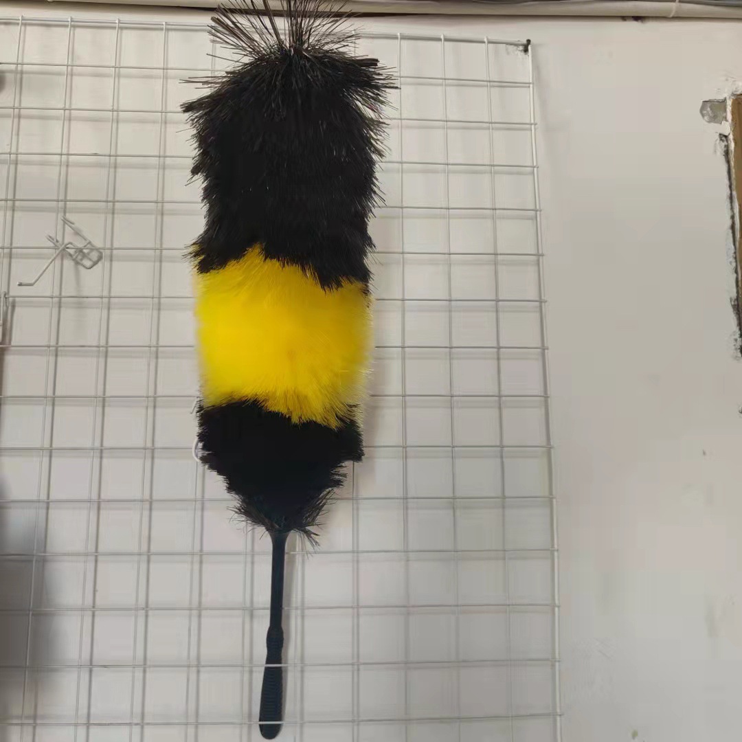 工厂热销加厚鸡毛掸子pp丝静电除尘掸可弯曲居家灰尘掸大塑料掸子