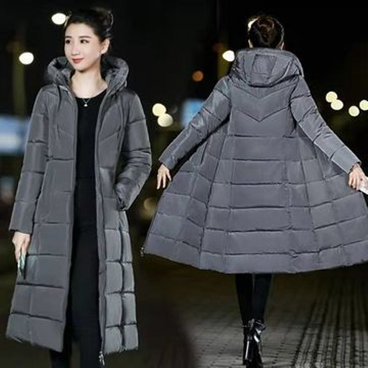 New Cotton-Padded Coat Women's Clothing 2023 New down Cotton Jacket Mid-Length Large Size Coat Thickened Padded Jacket Women's Long below the Knee