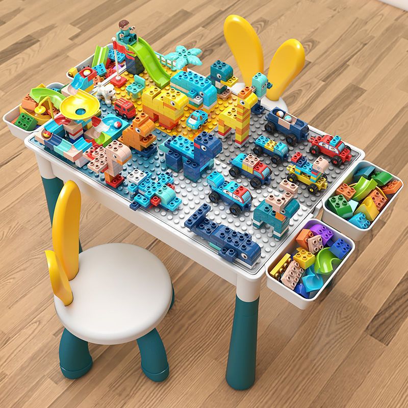 多功能积木桌桌子儿童玩具学习男孩女孩子游戏生日礼物一件批发