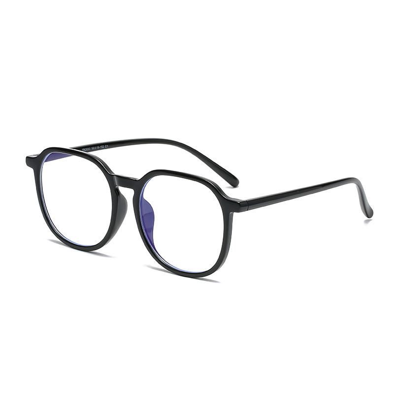 Anti-Radiation Anti-Blue Light Net Red Big Black Frame Glasses Female Korean Style Trendy Tr90 Myopia Empty Frame Eyes Male Plain Light 2033