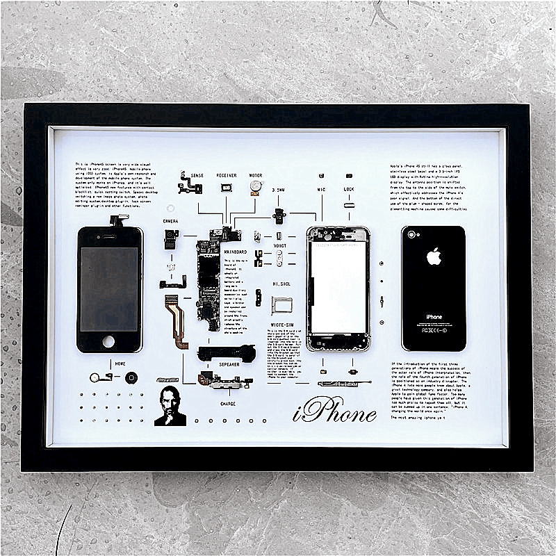 原创—手机裱画成品/装饰画手机拆机全套/艺术立体画/手工制作