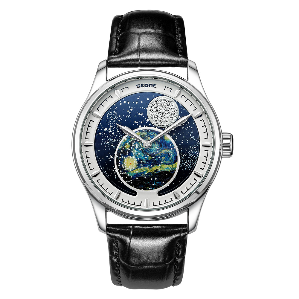 skone/时空品牌地球星空瑞士机械表防水男士手表时尚夜光-阿里巴巴