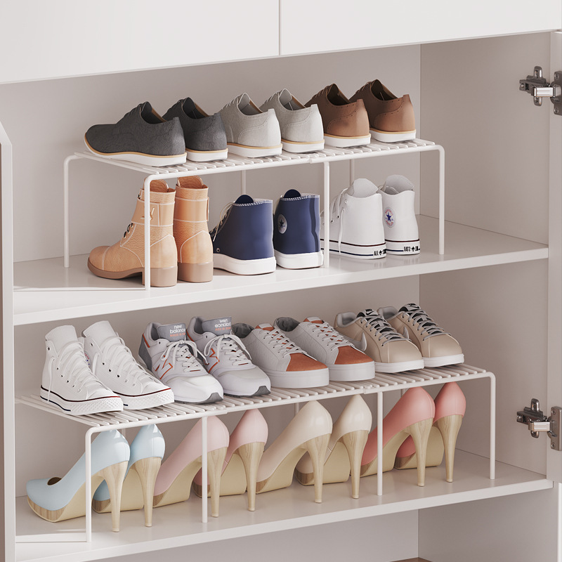 Shoe Rack Household Retractable Stacked Multi-Layer Shoe Cabinet Built-in Partition Tiered Shelf Space Saving Dormitory Storage Fantastic