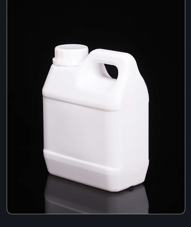 厂家批发塑料壶一升带盖塑料桶加厚化工桶工业壶液体小扁壶pp材质