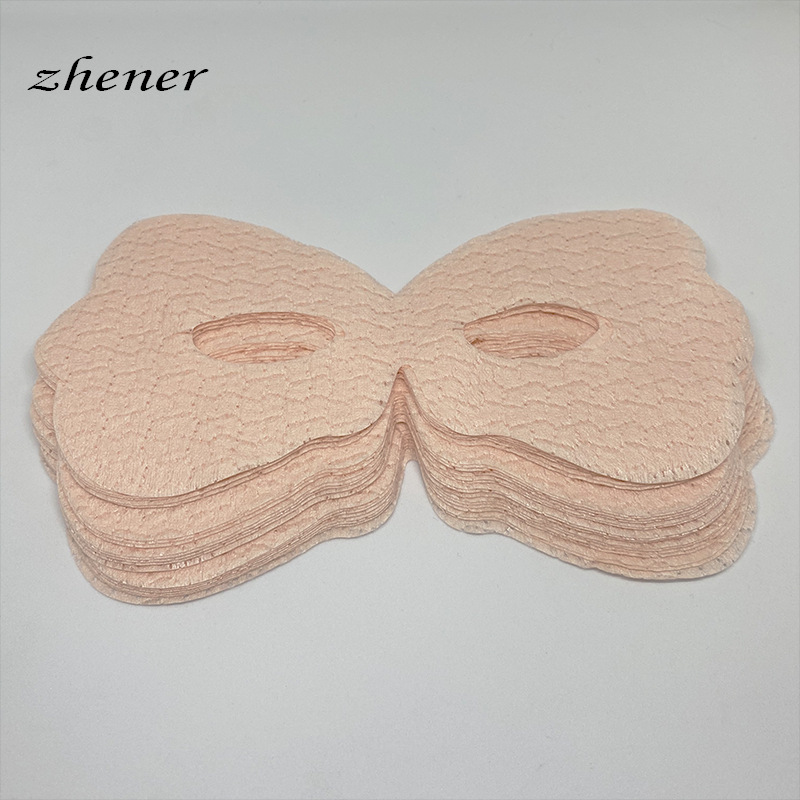 红椿布硅藻泥眼膜轻薄易渗透粉色雪花膜蜂窝雪花状植物纤维眼膜贴