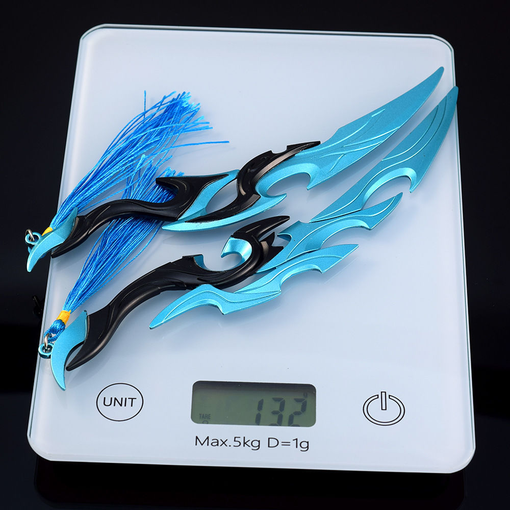 王者武器荣耀游戏周边澜逐归花海双刀手办兵器套装模型全金属玩具