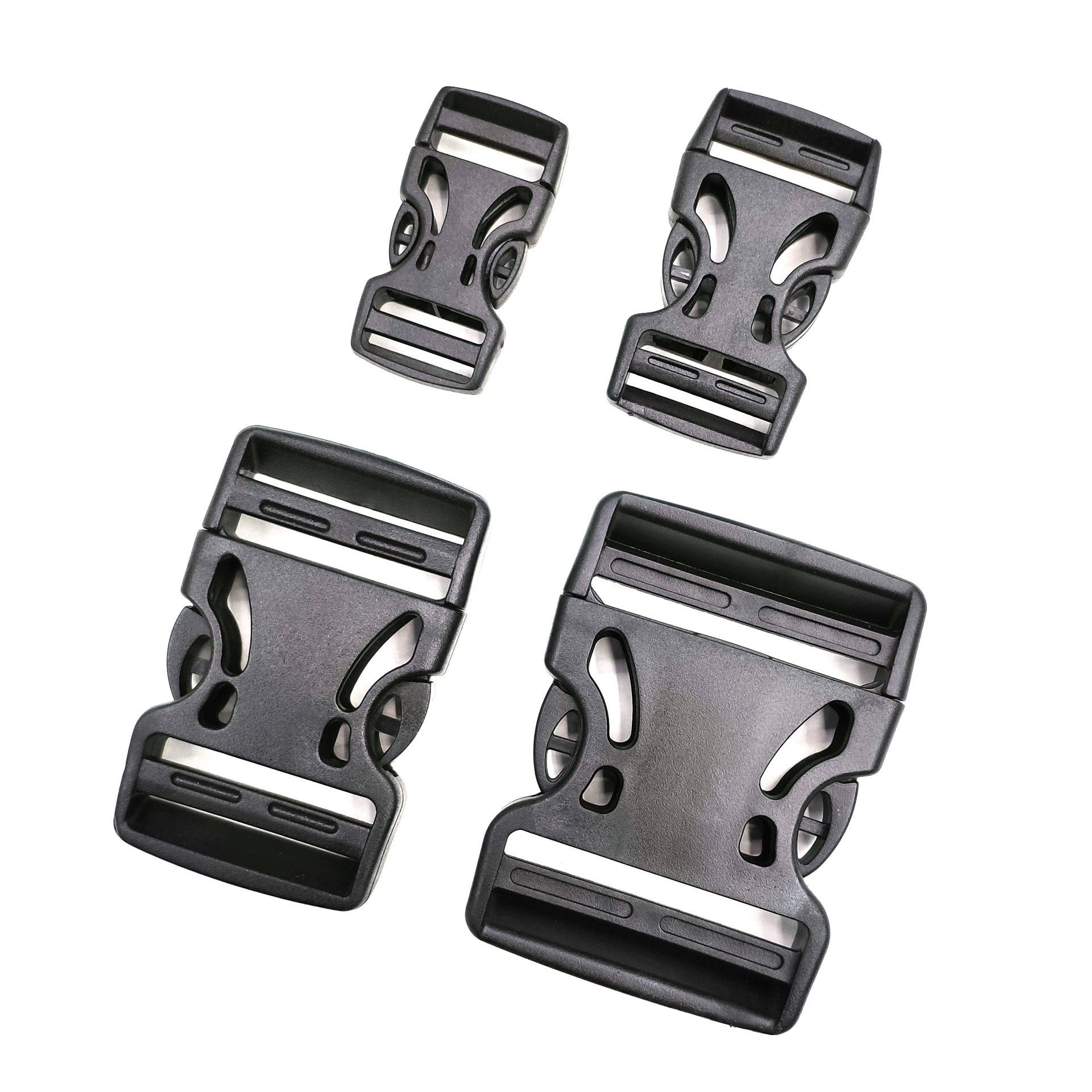 工厂20~51mm黑色双调节梅花卡扣 镂空插扣 书包固定调节扣 直供