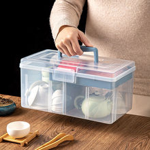 茶具收纳盒手提便携多功能箱子旅行户外防尘家用桌面装茶杯收纳盒