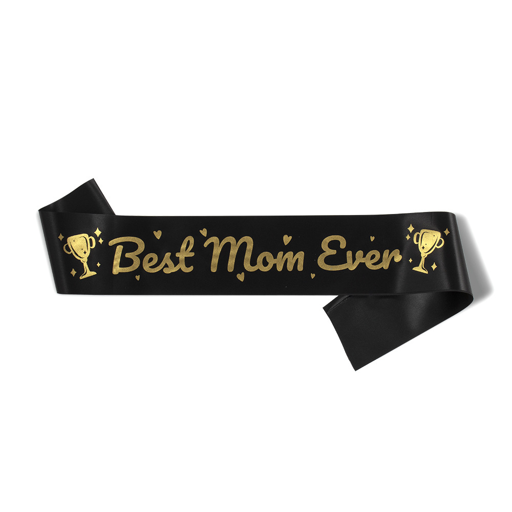 World's Best Mom Mother's Day Wedding Party Birthday Party Birthday Shoulder Strap Ceremonial Belt