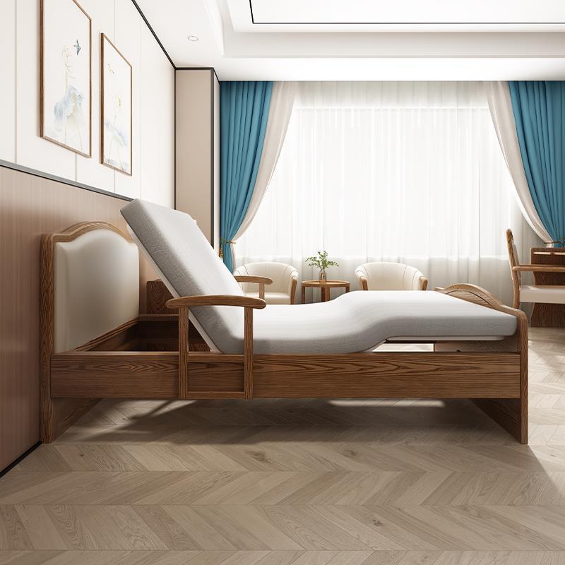 适老化家具养老院带扶手家用老人床实木升降多功能电动护理床跨境