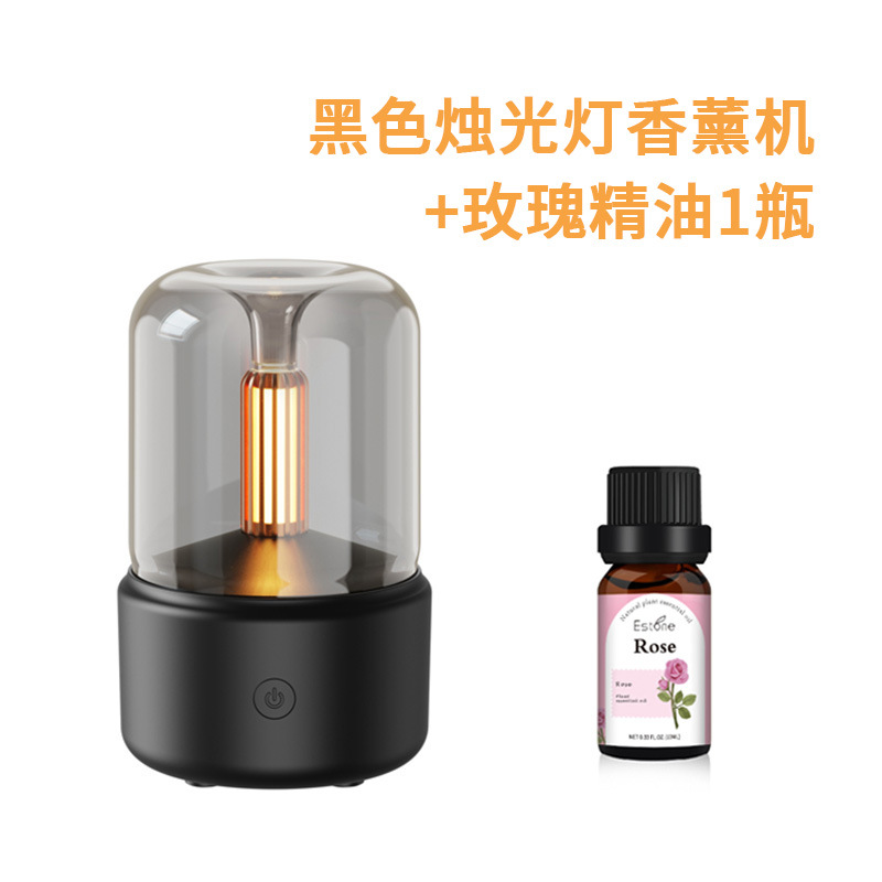 Essential Oil Ultrasonic Aroma Diffuser Small Household Automatic Candle Light Aromatherapy Humidifier Creative