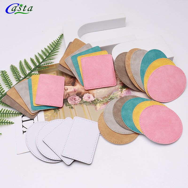 Sublimation Leather Cap Stickers Heat Transfer Logo Stickers Clothes Brand Sticker Ornament Accessories Multiple Shapes