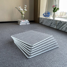 日式棉麻地毯卧室拼接泡沫地垫儿童房间爬爬垫家用地板垫子可擦洗