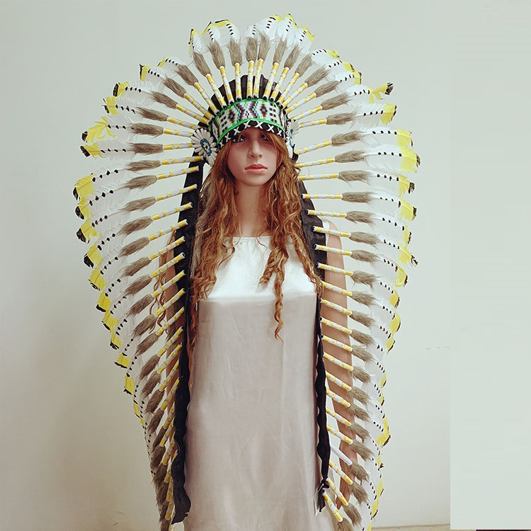 定制印第安帽子狂欢节头饰万圣节头戴舞台派对演出装饰道具