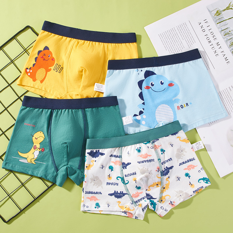 Children's Underwear Wholesale Boy's Boxer Shorts Medium and Large Boys Elementary School Baby Teenagers Underwear Men's Cotton