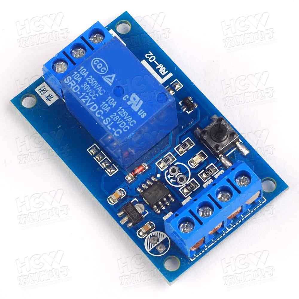 单键双稳态继电器模块5v12v汽车改装开关一键启停自锁单片机控制
