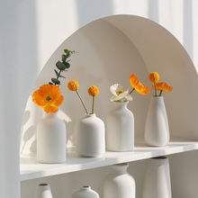 素里ins韩风创意干花摆件花瓶家居迷你陶瓷花瓶摆件装饰水培小花