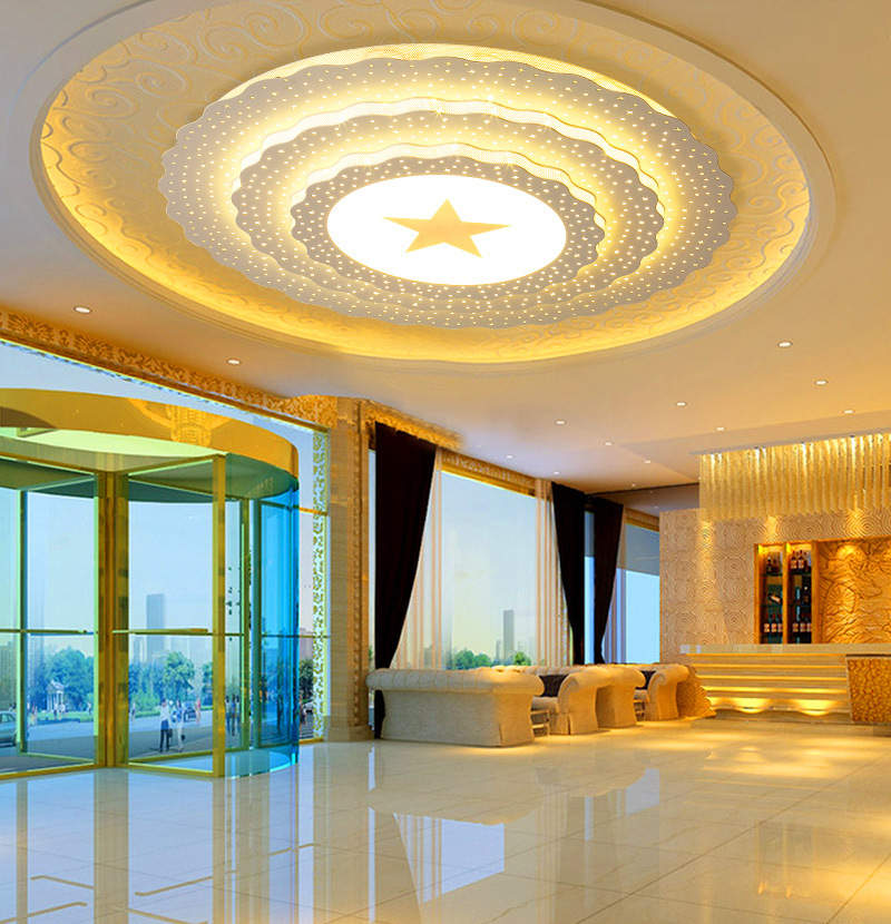 非标工程灯政府接待大厅五角星灯党徽吸顶灯led圆形会议室学校灯