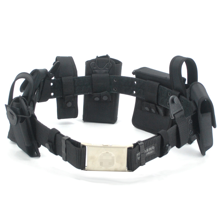 户外多功能腰带八件套武装执勤巡逻带黑白合金头腰带保安装备安保