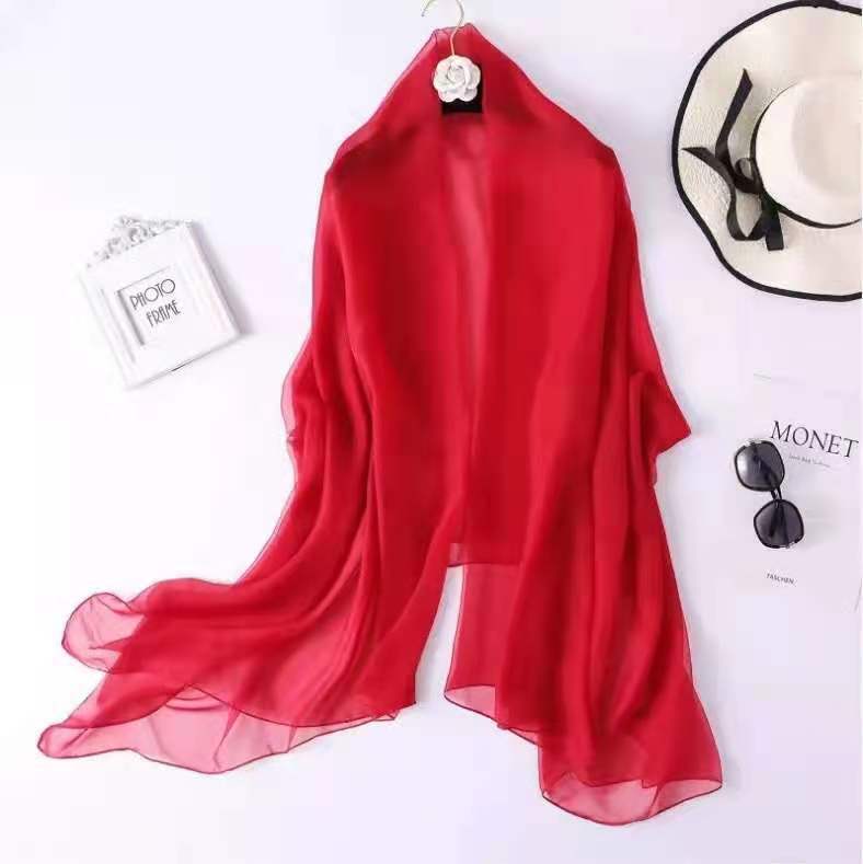 2021 New Yourou Yarn Scarf Gradient Color Summer Scarf Female Sunscreen Oversize Shawl Beach Towel Scarf Wholesale