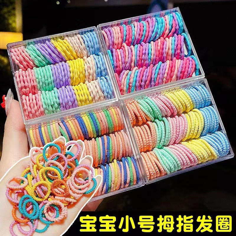 Small Rubber Band Female Child Girl Baby Does Not Hurt Hair Tie Hair Ring Hair Accessories Headdress Hair Ring Hair Tie for Girl Female