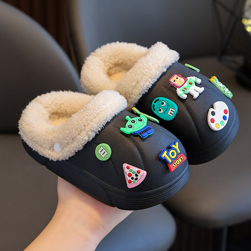 23 Winter Children's Cotton Slippers Boys and Girls Cartoon Paw Patrol Floor Support Warm Removable Cartoon Cotton Slippers