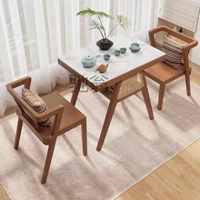 fsk实木阳台小桌椅三件套组合创意休闲椅子家用喝茶小户型一桌二