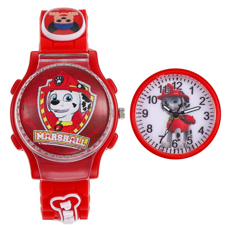 Spot Puppy Flip Can Rotate Children's Watch, Qi Mao Mao Daily Decompression Young Student Cute Men and Women Watch