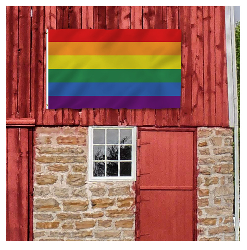 彩虹旗同性恋自豪旗帜美国旗子无性恋飘旗派对横幅跨境热卖