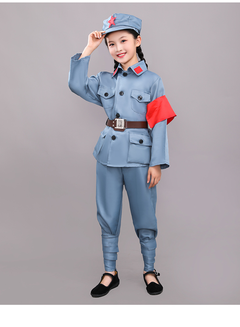 小红军衣服儿童演出服小八路军红卫兵女新四军红星闪闪军装表演服