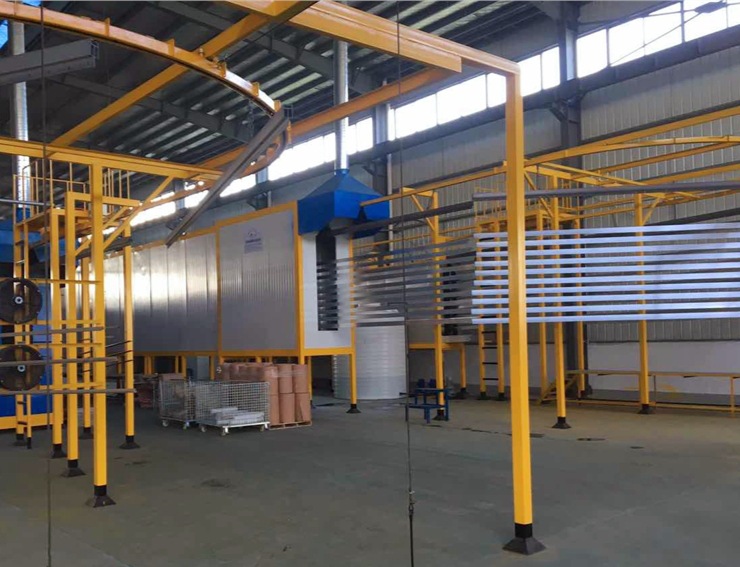 供应粉末喷涂设备爬架网喷塑生产线盛丰18项专利为您省钱静电喷涂