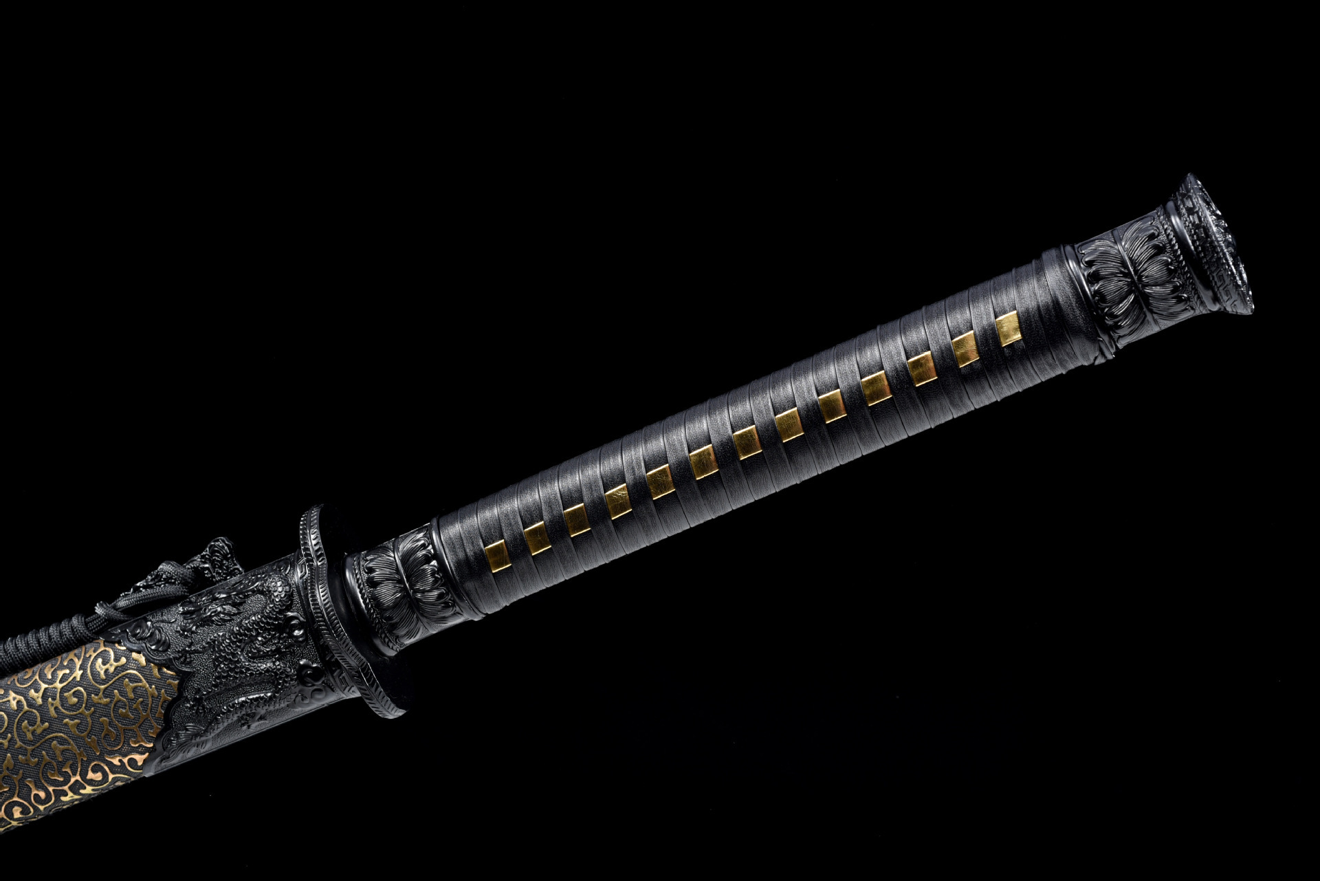 龙泉华影刀剑高锰钢一体剑宝剑防身唐横刀黑今古刀冷兵器未开刃