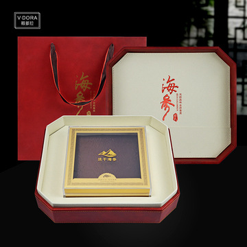 新款海参包装盒海参礼盒红色皮盒一斤装空盒子礼品盒干货包装塑料